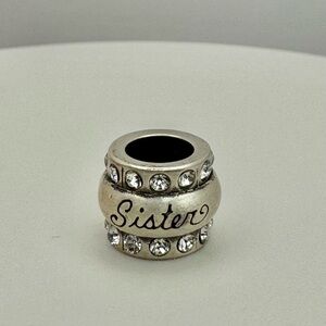 Brighton Sister Bead Charm w/Swarovski crystals